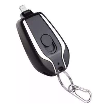 LLAVERO CARGADOR PARA IPHONE NEGRO
